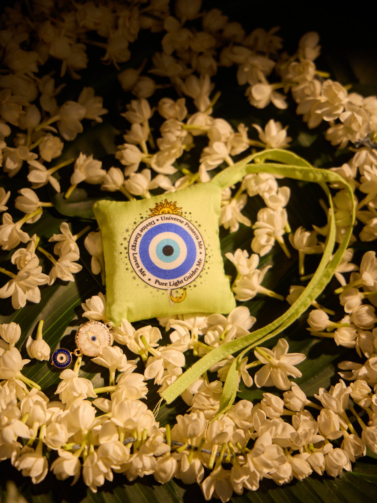 Ethereal Madurai Jasmine- Camphor Air Freshener & Gemstone Keyring